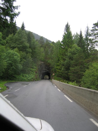 One of the many very small tunnels with two way traffic